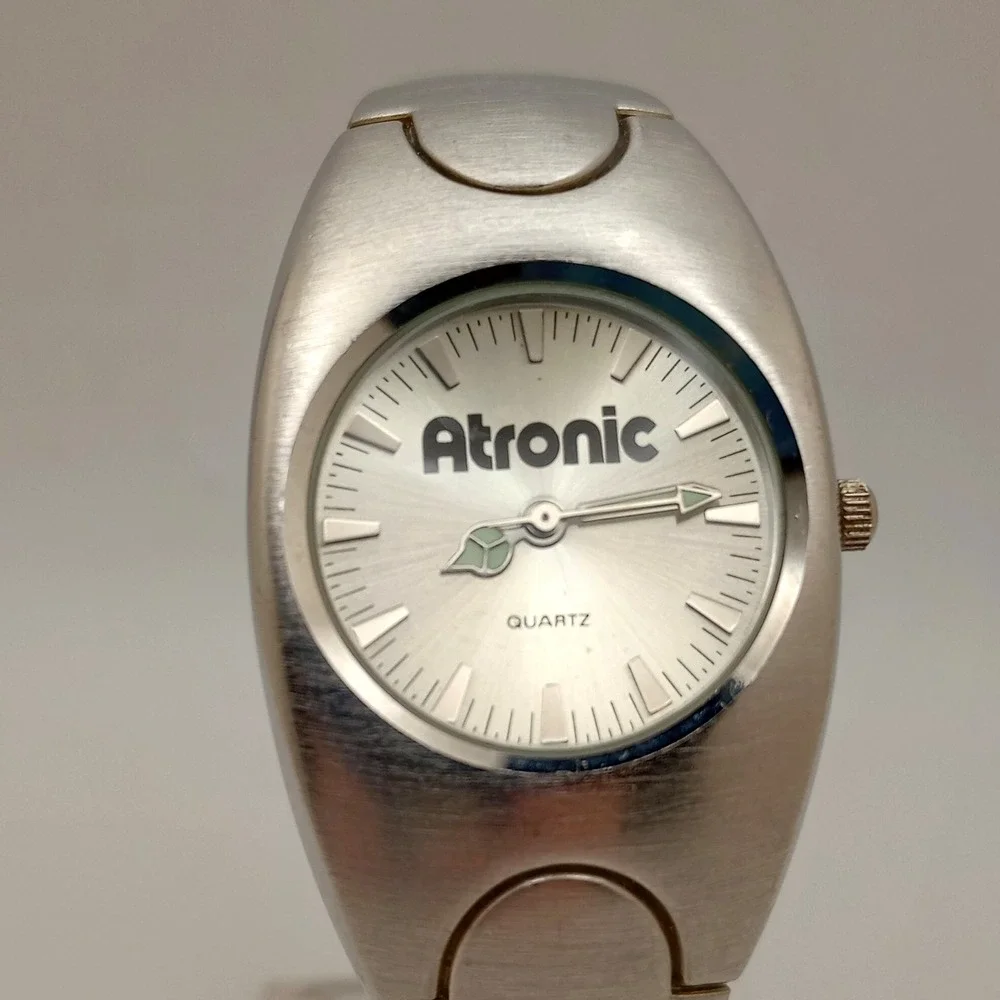 Atronic STAR Line 89320 Watch Graphic Dial Stainless Steel  New Battery Rare‎